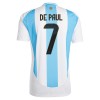 Original Fußballtrikot Argentinien De Paul 7 Heimtrikot 2024 Für Herren